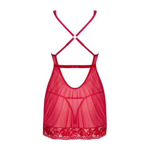 Obsessive - Seksowna Prześwitująca Babydoll I Stringi Czerwone M/L Obsessive - Seksowna Prześwitująca Babydoll I Stringi Czerwone M/L