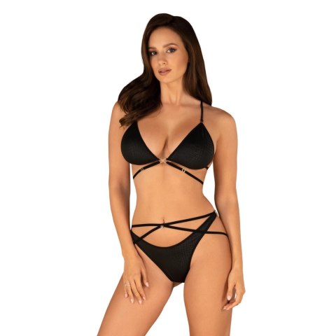 Obsessive - Seksowny Komplecik Z Paseczkami Cobra Nive Czarny S/M Obsessive - Seksowny Komplecik Z Paseczkami Cobra Nive Czarny S/M