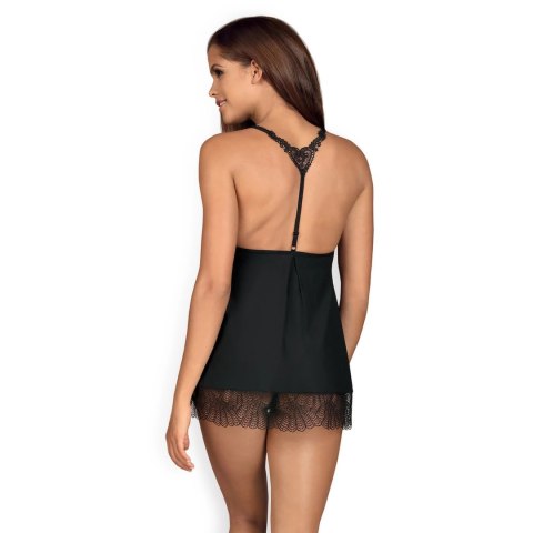 Obsessive - Chiccanta Babydoll + Stringi Czarne S/M Obsessive - Chiccanta Babydoll + Stringi Czarne S/M