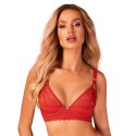 Obsessive Belovya biustonosz czerwony XL/2XL z ozdobnym detalem