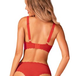 Obsessive Belovya biustonosz czerwony XL/2XL z ozdobnym detalem