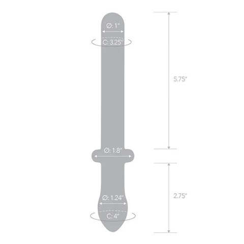 Glas - Klasyczne Szklane Gładkie Dwustronne Dildo Classic Glas - Klasyczne Szklane Gładkie Dwustronne Dildo Classic