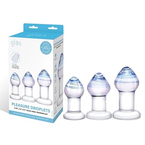 Glas - Zestaw Do Treningu Analnego Pleasure Droplets 3 szt Glas - Zestaw Do Treningu Analnego Pleasure Droplets 3 szt