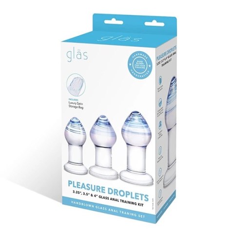 Glas - Zestaw Do Treningu Analnego Pleasure Droplets 3 szt Glas - Zestaw Do Treningu Analnego Pleasure Droplets 3 szt