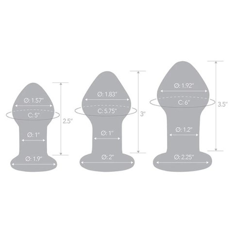 Glas - Zestaw Do Treningu Analnego Pleasure Droplets 3 szt Glas - Zestaw Do Treningu Analnego Pleasure Droplets 3 szt