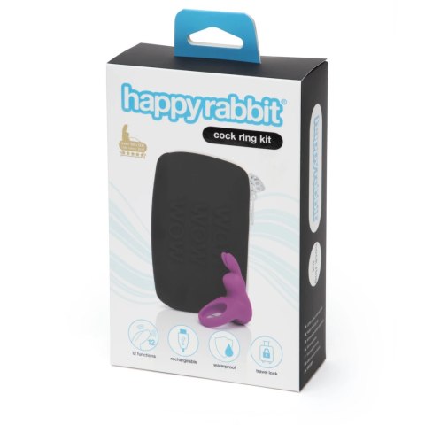 Happy Rabbit - Wibrujący Fioletowy Pierścień Na Penisa Z Etui Happy Rabbit - Wibrujący Fioletowy Pierścień Na Penisa Z Etui