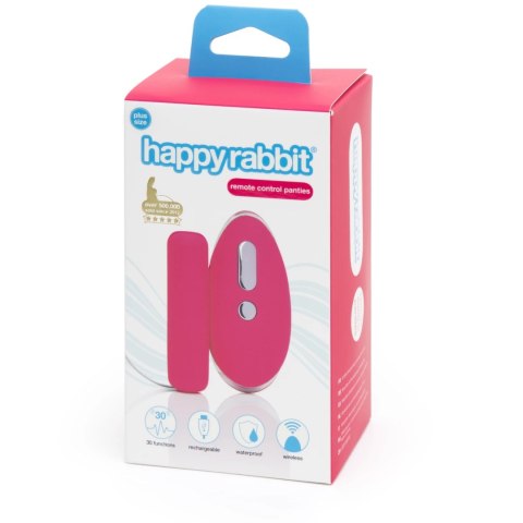 Happy Rabbit - Zdalnie Sterowany Wibrator Do Majtek Knicker Vibe Różowy + Figi Happy Rabbit - Zdalnie Sterowany Wibrator Do Majtek Knicker Vibe Różowy + Figi