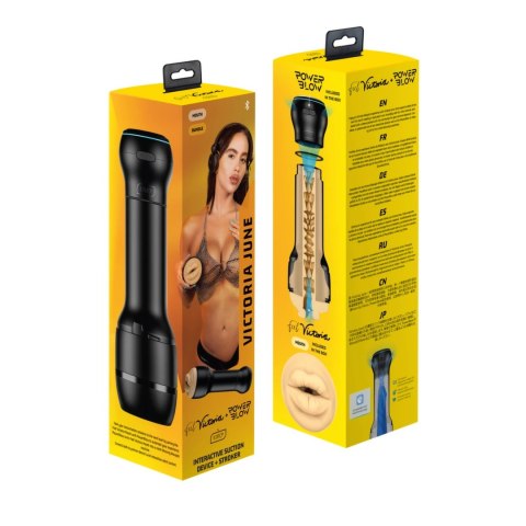 Kiiroo - Zestaw Masturbator Realistyczne Usta Victoria June + PowerBlow Kiiroo - Zestaw Masturbator Realistyczne Usta Victoria June + PowerBlow