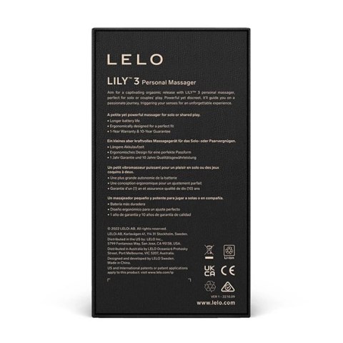 Lelo - Lily 3 Osobisty Masażer O Uspokajającej Lawendzie Lelo - Lily 3 Osobisty Masażer O Uspokajającej Lawendzie