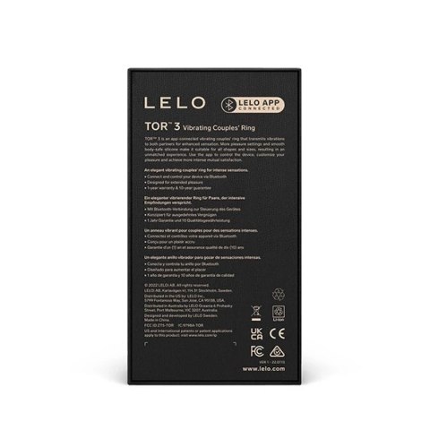 Lelo - Tor 3 Pierścień Erekcyjny Czarny Lelo - Tor 3 Pierścień Erekcyjny Czarny