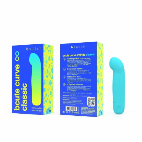 B swish - Wibrator Punktu-G Bcute Curve Classic Niebieski B swish - Wibrator Punktu-G Bcute Curve Classic Niebieski