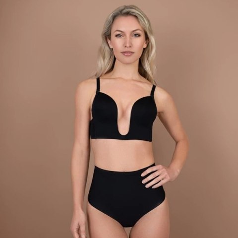 Bye Bra - Biustonosz Ultra Plunge Czarny L Bye Bra - Biustonosz Ultra Plunge Czarny L