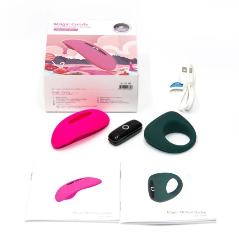 Magic Motion - Zestaw Dla Niej i Dla Niego Pierścień i Stymulator Wibrujący Magic Candy & Dante Kit II Magic Motion - Zestaw Dla Niej i Dla Niego Pierścień i Stymulator Wibrujący Magic Candy & Dante Kit II
