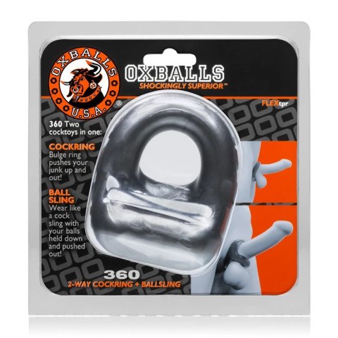 Oxballs - 360 Cockring & Ballsling Pierścień Erekcyjny Na Penisa i Jądra Szary Oxballs - 360 Cockring & Ballsling Pierścień Erekcyjny Na Penisa i Jądra Szary