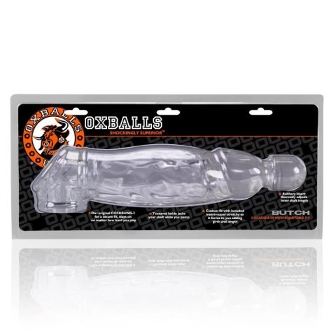 Oxballs - Butch Realistyczna Przedłużka Na Penisa 22 cm Przezroczysta Oxballs - Butch Realistyczna Przedłużka Na Penisa 22 cm Przezroczysta