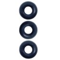 Oxballs - Ringer Cockring 3-pack Zestaw 3 Silikonowych Pierścieni Na Penisa Czarne