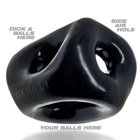 Oxballs - Tri-Sport XL Pierścień Na Penisa Z 3 Otworami Czarny Oxballs - Tri-Sport XL Pierścień Na Penisa Z 3 Otworami Czarny