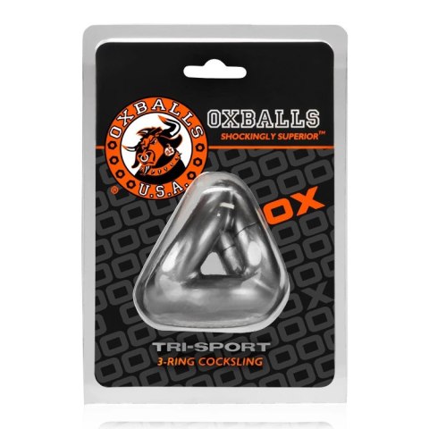 Oxballs - Tri-Sport Pierścień Erekcyjny Na Penisa 3w1 Srebrny Oxballs - Tri-Sport Pierścień Erekcyjny Na Penisa 3w1 Srebrny