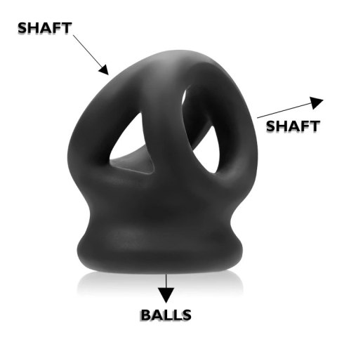 Oxballs - Tri-Squeeze Silikonowy Pierścień Erekcyjny Na Penisa 3w1 Czarny Oxballs - Tri-Squeeze Silikonowy Pierścień Erekcyjny Na Penisa 3w1 Czarny
