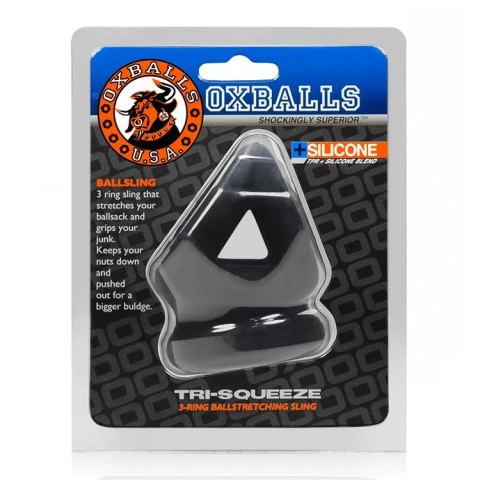 Oxballs - Tri-Squeeze Silikonowy Pierścień Erekcyjny Na Penisa 3w1 Czarny Oxballs - Tri-Squeeze Silikonowy Pierścień Erekcyjny Na Penisa 3w1 Czarny