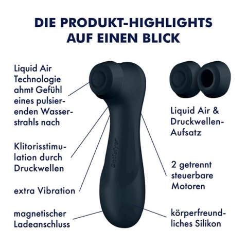 Satisfyer - Pro 2 Stymulator Z Aplikacją I Wymiennymi Końcówkami Satisfyer - Pro 2 Stymulator Z Aplikacją I Wymiennymi Końcówkami