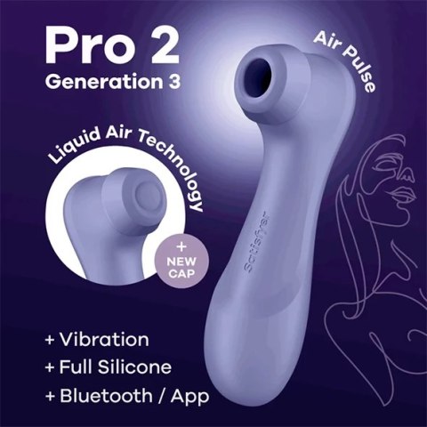 Satisfyer - Pro 2 Stymulator Z Aplikacją I Wymiennymi Końcówkami Satisfyer - Pro 2 Stymulator Z Aplikacją I Wymiennymi Końcówkami