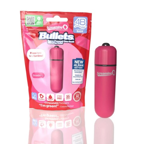 The Screaming O - 4B Mini Wibrator Bullet Czerwony The Screaming O - 4B Mini Wibrator Bullet Czerwony