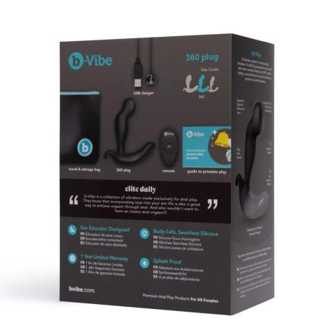 B-Vibe - Masażer Prostaty 360 z Pilotem Czarny B-Vibe - Masażer Prostaty 360 z Pilotem Czarny