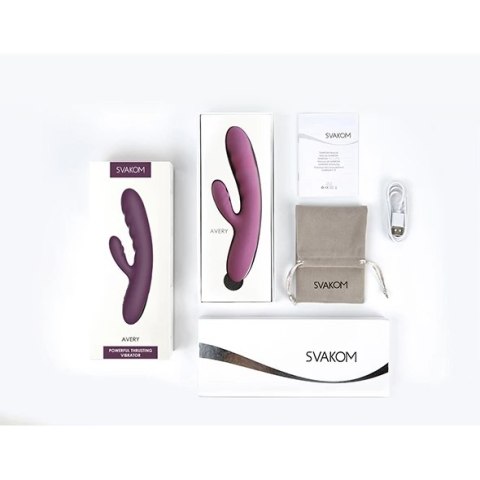 Svakom - Avery Mocny Wibrator Z Dwoma Końcówkami Liliowy Svakom - Avery Mocny Wibrator Z Dwoma Końcówkami Liliowy