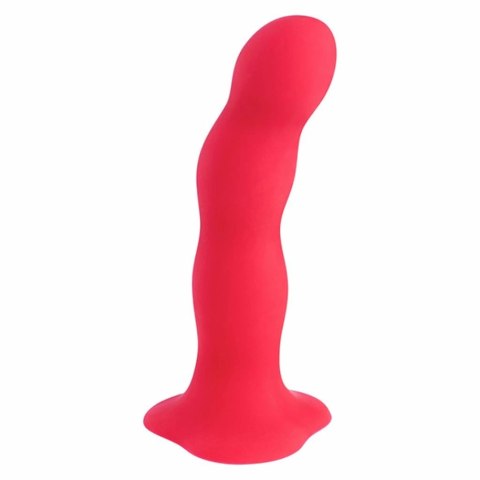 Fun Factory Bouncer Red - silikonowy model z kulkami i przyssawką, 18 cm Fun Factory Bouncer Red - silikonowy model z kulkami i przyssawką, 18 cm