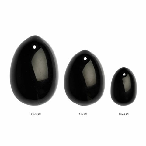 Kulki gejszy - La Gemmes Yoni Egg Set Black Obsidian Kulki gejszy - La Gemmes Yoni Egg Set Black Obsidian