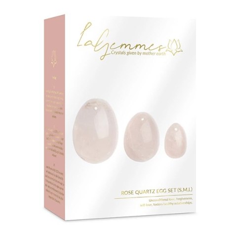 Kulki gejszy - La Gemmes Yoni Egg Set Rose Quartz Kulki gejszy - La Gemmes Yoni Egg Set Rose Quartz