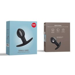 Fun Factory B Ball Uno Black - korek anatomiczny z ruchomą kulką, 7,3 cm