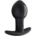 Fun Factory B Ball Uno Black - korek anatomiczny z ruchomą kulką, 7,3 cm