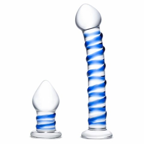 Szklane dildo i plug analny - Glas Double Penetration Set Szklane dildo i plug analny - Glas Double Penetration Set