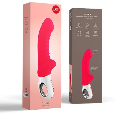 Fun Factory Tiger G5 India Red - model z elastycznym trzonem, 22 cm Fun Factory Tiger G5 India Red - model z elastycznym trzonem, 22 cm