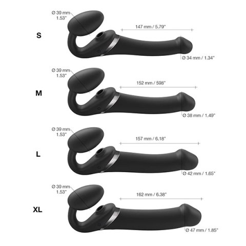 Wibrator strap-on - Strap-On-Me Multi Orgasm Black XL Wibrator strap-on - Strap-On-Me Multi Orgasm Black XL
