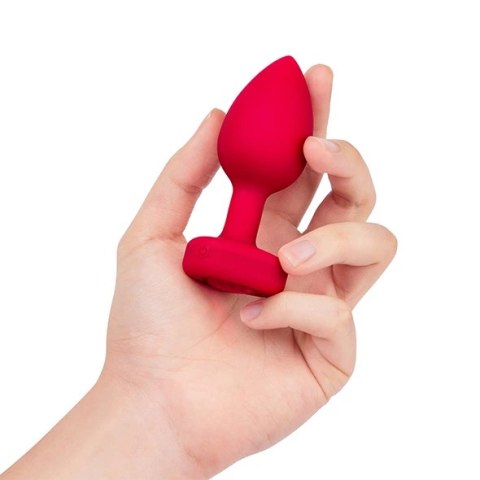 Zdalnie sterowany plug analny - B-Vibe Vibrating Heart Plug M/L Red Zdalnie sterowany plug analny - B-Vibe Vibrating Heart Plug M/L Red