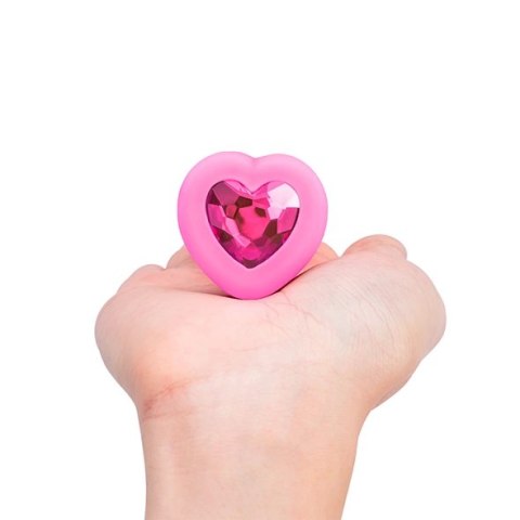 Zdalnie sterowany plug analny - B-Vibe Vibrating Heart Plug S/M Pink Zdalnie sterowany plug analny - B-Vibe Vibrating Heart Plug S/M Pink