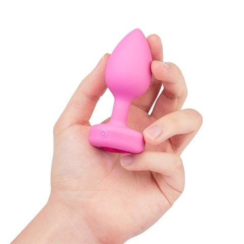 Zdalnie sterowany plug analny - B-Vibe Vibrating Heart Plug S/M Pink Zdalnie sterowany plug analny - B-Vibe Vibrating Heart Plug S/M Pink