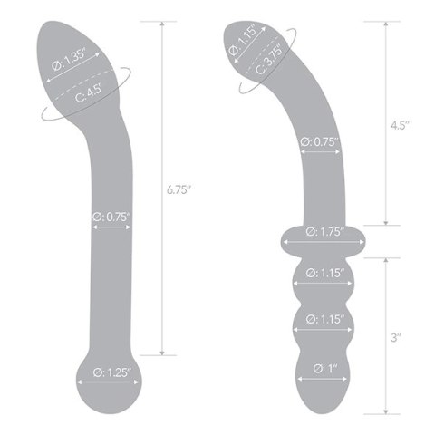 Zestaw szklanych dildo - Glas G-Spot Pleasure Set Zestaw szklanych dildo - Glas G-Spot Pleasure Set