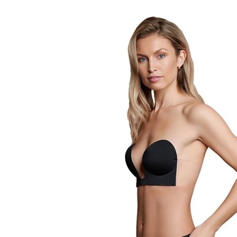 Biustonosz ze skrzydełkami - Bye Bra Seamless U-Style Bra Miseczka C Black Biustonosz ze skrzydełkami - Bye Bra Seamless U-Style Bra Miseczka C Black