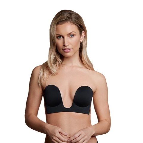 Biustonosz ze skrzydełkami - Bye Bra Seamless U-Style Bra Miseczka C Black Biustonosz ze skrzydełkami - Bye Bra Seamless U-Style Bra Miseczka C Black