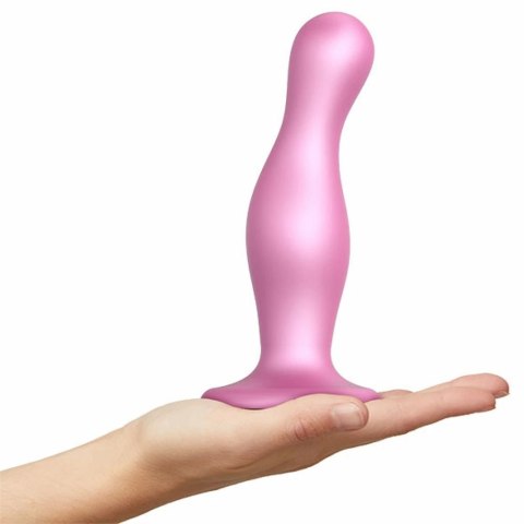 Dildo - Strap-On-Me Dildo Plug Curvy Metallic Sugar Pink M Dildo - Strap-On-Me Dildo Plug Curvy Metallic Sugar Pink M