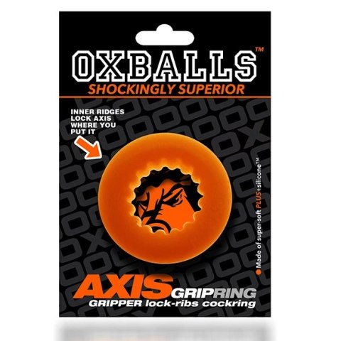 Pierścień erekcyjny - Oxballs Axis Rib Griphold Cockring Orange Ice Pierścień erekcyjny - Oxballs Axis Rib Griphold Cockring Orange Ice