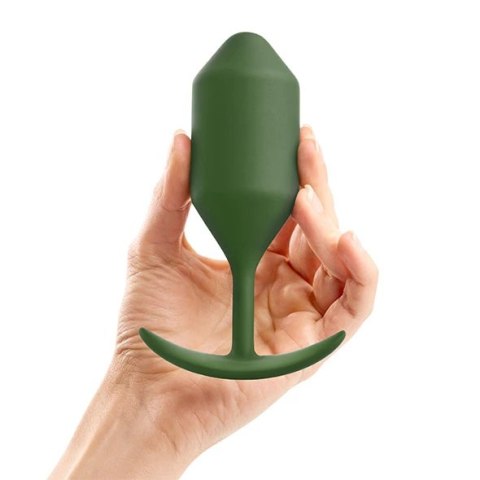 B-Vibe Snug Plug 4 Army anatomiczny korek silikonowy ciężki 255g B-Vibe Snug Plug 4 Army anatomiczny korek silikonowy ciężki 255g