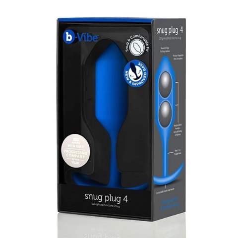 Plug analny - B-Vibe Snug Plug 4 Navy Plug analny - B-Vibe Snug Plug 4 Navy