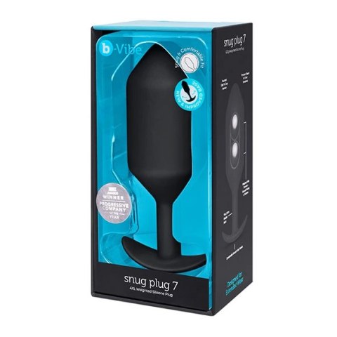 B-Vibe Snug Plug 7 Black - anatomiczny model silikonowy 600g B-Vibe Snug Plug 7 Black - anatomiczny model silikonowy 600g