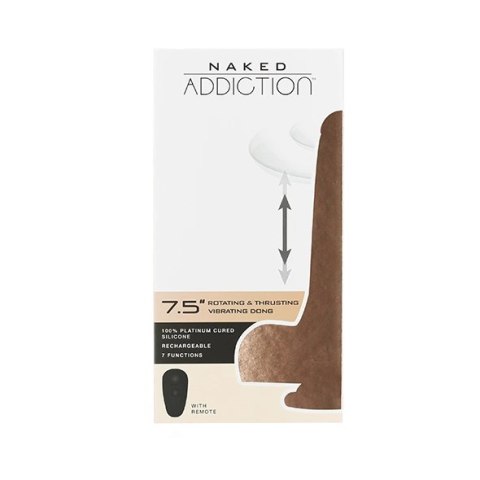 Pulsowibrator - Naked Addiction Rotating & Thrusting & Vibrating Dong with Remote 19 cm Pulsowibrator - Naked Addiction Rotating & Thrusting & Vibrating Dong with Remote 19 cm