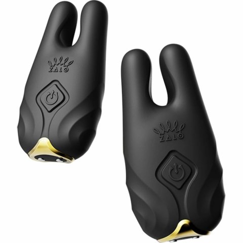 Wibrujące zaciski na sutki - Zalo Nave Obsidian Black Wibrujące zaciski na sutki - Zalo Nave Obsidian Black